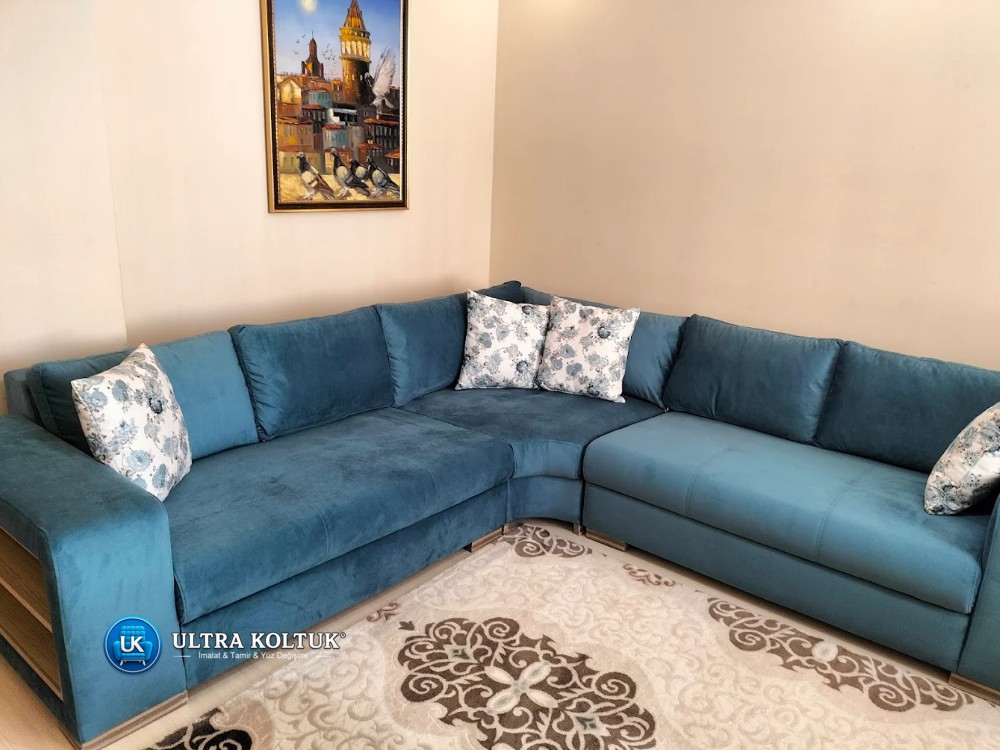 Köşe koltuk takımı döşeme kumaş değişimi